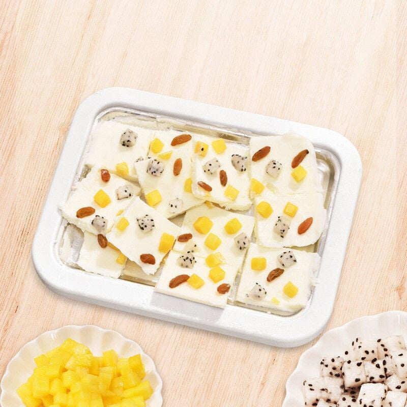 Ice Cream Maker Yogurt Frozen Pan Mini Fried Yogurts Machine Rolled Homemade DIY